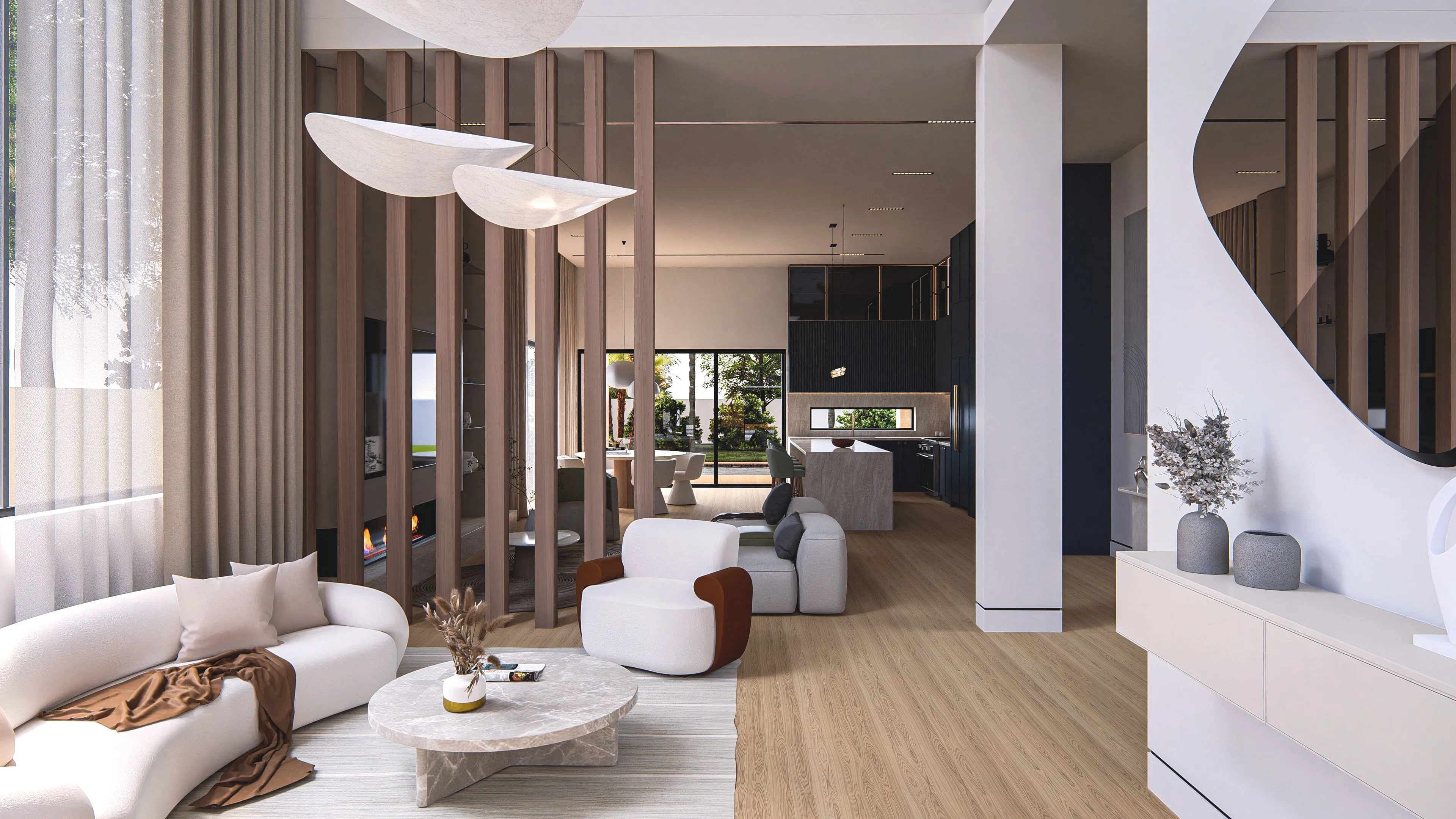 Cobertura duplex com living integrado ao terraço